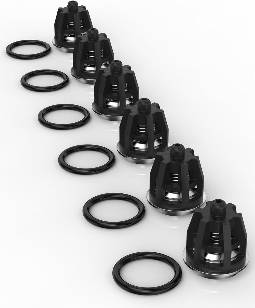6PCS Pressure Washer Check Valve Kit Compatible with Mi-T-M 700009 & Inter Pump 47, 49, 50, 51 Series | Replacement Part 758-543, 36.7032.01 | Durable High-Performance Repair Kit