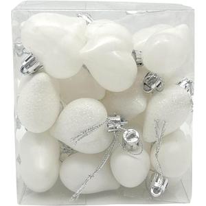 24Pcs Valentine's Day Heart Hanging Ornaments for Home Decoration, Lightweight Romantic Heart-Shaped Pendent Easy to Hang and Care, Portable Hanging Ornament for Livingroom (White)