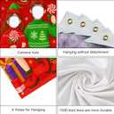 Christmas Couple Elf Photo Door Banner 35x71inch Holiday Backdrop Party Decorations Santa Background Supplies Photography Props Indoor Outdoor