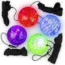 ArtCreativity Light Up Orbit Wrist Balls, Set of 1 Light up Balls with Flashing Lights and Elastic String, Orbit Ball Toy Glow in the Dark, Glow Toys Easter Party Favors for Kids Ages 3+