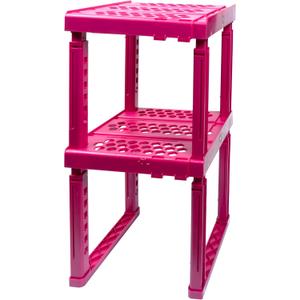 Locker Organizer Shelf Adjustable Width and Height, Ideal Locker for School, Office, and Gym Lockers (2 pack)