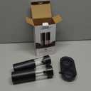 Electric Salt and Pepper Grinder Set Automatic Battery Pepper Mill Shakers Adjustable Coarseness Upgraded Larger Capacity with Led Home and Kitchen Appliances Birthday Gifts for Women Mom (Black/Black)