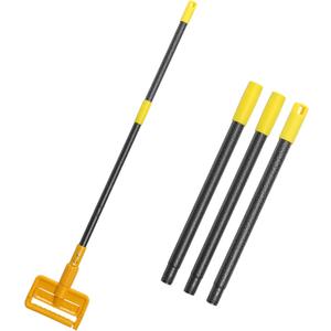 Mop Handle Commercial Heavy Duty, 60 inch Metal Commercial Mop Stick,Side Gate Mop Head Replacement Holder for Floor Cleaning,Clamp Mop Handles Quick Change for Wet Mop (1)