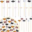 2 x WorldBazaar 120PCS Halloween Cocktail Picks 6 Styles Halloween Skewers Appetizer Food Fruit Toothpicks Charcuterie Skewers Sticks Party Supplies Decorations