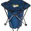 TrashMigo Portable Trash Can - Collapsible, Indoor/Outdoor Trash Bag Holder for Garbage - Durable Trashcan for Beach, Camping, Tailgate, Picnic and More... (Blue)