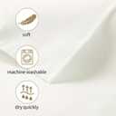 50pcs Polyester Cloth Napkins - 17 x 17 inch Ivory Dinner Washable Napkins with Hemmed Edges for Restaurant/Wedding/Hotel(50,Ivory)