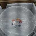 Bone Dry Ceramic Food Bowls, Non-Slip & Dishwasher Safe, Large Set, 7.5x2.4, Rainbow Paw, 2 Count