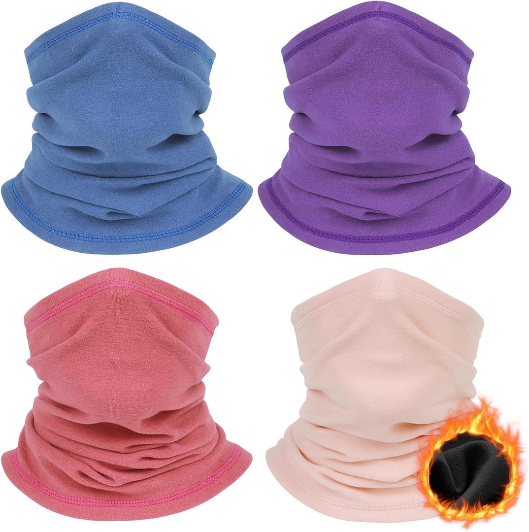 Winter Neck Warmer for Men Women: Neck Gaiter Face Ski Mask Windproof Face Cover Fleece Balaclava Scarf Cold Weather (One Size, Purple, Pink, Red, Blue)