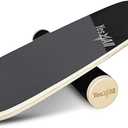 Yes4All Balance Board Sports Trainer, Surf Trainer Board With Adjustable Stoppers, Improve Core Strength and Balance Control (A. Gray/Black)