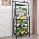 Forthcan Shelving Unit Bakers Rack Metal Storage Shelves Laundry Shelf Organizer Standing Shelf Units for Laundry Kitchen Bathroom Pantry Closet Indoor and Outdoor (5 Tier, Black)