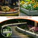 Solar Lights Outdoor for Yard, 20FT Connectable Landscape Lighting Edging with 10 Pcs No Dig Garden Border, Waterproof Solar Pathway Lights Outdoor for Patio Decor, Flowerbed Edging, Gray