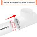 3 Way 4" PVC Tee Pipe Fittings Adapter (Socket x Socket x Socket) Furniture Grade SCH40 4 Inch PVC Elbow Pipe Connector for DIY PVC Shelf Garden Support Structure Storage Frame