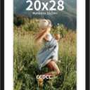 20x28 Picture Frame, Wooden Photo Frames with Tempered Glass, 1 Pack, 20x28 in