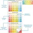 3 x 2026 Wall Calendar - 3 Month Wall Calendar 2026 Vertical, Dec. 2025 - Jan. 2027, 11.3" x 26", Calendar 2026, Lay - Flat, Holidays, Blocks