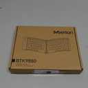 MEETION Ergonomic Foldable Bluetooth Keyboard, Split Compact Portable Keyboard for Business Travel, UltraThin Folding Rechargeable Wireless Keyboards for iOS Android Windows Mac Tablet PC Smartphone