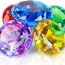 MARFOREVER Extra Large Diving Gem Pool Toys, 60MM Extra Big Diamond Colorful Pirate Treasure Diving Gems Huge Acrylic Diamond Pool Gems Set for Summer Swimming Party Favors Boys Girls Training Gifts