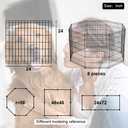 Bestpet 24 Tall Foldable Dog Playpen Crate Fence Pet Kennel Play Pen Exercise Cage 8 Panel Black, 24"