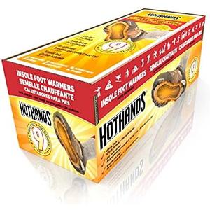 HotHands Insole Foot Warmers - Long Lasting Safe Natural Odorless Air Activated Warmers - Up to 9 Hours of Heat -, Black