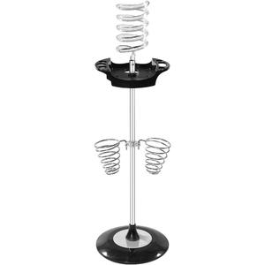 Hair Dryer Stand,Twisty Style Acrylic Top Holder,Hair Styling Appliances with Tray Two Spiral Holders and Heavy Base for Hair Dryer,Flat Iron,Curling Stick,Hair Straightener,Brush (Crystal)