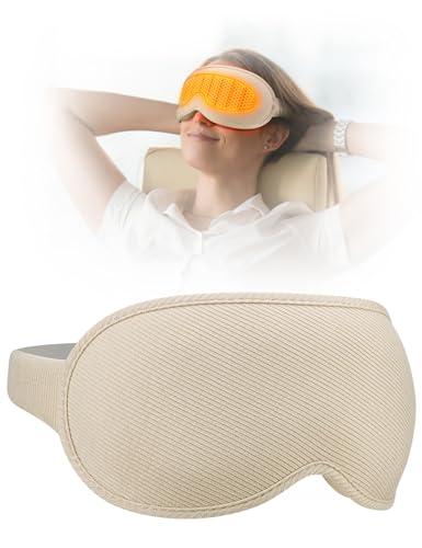 Sleep Mask, EVA BELLE Heated Eye Mask, Electric Sleeping Eye Mask, Warm Eye Compress Mask for Stye Relief, Adjustable Temperature & Timer, Electric Eye Heating Pad for Men Women-Graphene Heating