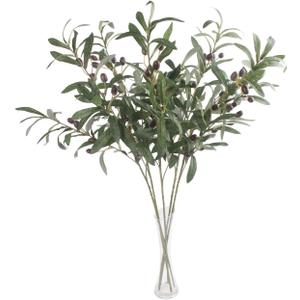 Artificial Olive Branch Stems 5pcs 28 Inch (Green)