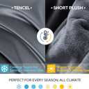 King Size Weighted Blanket 20lbs(88''x104'', Dual-Sided), Reversible King Weighted Blanket with Cozy Warm Velvet & Cooling Tencel Fabric for Adults & Couple All Season - Carry Bag Included, Dark Grey
