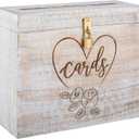 Eximious India Wedding Card Box with Card Slit and Lock 12"X10"X4.5"- Gift Wishing Well Card Box for Weddings, Receptions, Birthdays, Graduations, Baby Showers, Honeymoon Funds HRT (WHITE)