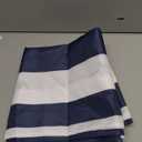 No Hook Shower Curtain with Snap in Liner Set,Abstract Geometric Stripes Waterproof Fabric Shower Curtains Simple Modern Minimalist Art Double Layer Bath Curtain for Bathroom,60Wx72H (Blue)