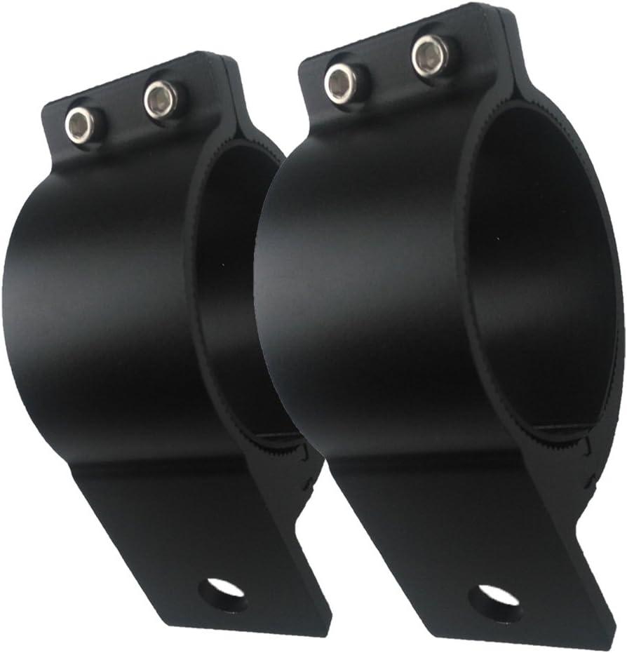 1 Pair 3 Inch Aluminum Mounting Bracket Tube Clamp for Bullbar Roof Rack Roll Cage (75-77mm/2.95-3.03 Inch Adjustable)