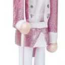 Pink Nutcracker Christmas Decorations 12 Inch Pink Nutcracker Figures Christmas Nutcracker Soldier Wooden Nutcracker Ornaments Glitter Collectible Nutcracker Figures for Xmas Gifts