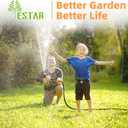 Retractable Garden Hose Reel 5/8 in x100 ft, Heavy Duty Wall Mounted Hose Reel with 10- Function Sprayer Nozzle, Any Length Lock/Automatic Slow Return System,180 Swivel Bracket