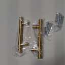 goldenwarm 2Pack Gold Cabinet Drawer Pulls Kitchen Hardware Brushed Brass Cabinet Handles T Bar Door Pull Knobs 3in Hole Centers, 5in Overall Length