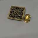 Champagne Bronze Shower Drain, Square Shower Shroom, Stainless Steel Floor Drain Filter Strainer