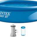 INTEX Easy Set 12 ft x 30in Above Ground Pool Set, Round Inflatable Swimming Pool with 530 GPH Cartridge Filter Pump and Type A Cartridge