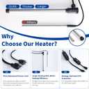 3000W Titanium Immersion Water Heater, GFCI & Digital Thermostat for Bathtub