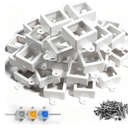 75 Set Light Clips for Govee H705A/B/C/H805 Outdoor Lights with 150 Screws Secure Mounting Brackets for Govee Permanent (H805/H705) Not Compatible Pro Version Outdoor Lights（White）