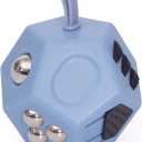 Small Fidget Toys,12 Sided Fidget Toys,Mini Cube Toys Relief Stress,Autism and Anxiety Depression Anti for Kids Adults Improve Focus (Grey)