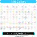 Alcohol Markers, 120 Colors Dual Tip Art Alcohol Markers Set - Perfect for Coloring, Drawing, Sketching, Card Making and Illustration, Perfect for Adults