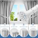 ALLZONE Adjustable Tension Curtain Rod, 42 to 78 Inches, Spring Loaded Curtain Rods No Drilling, Renter Friendly Tension Rod for Windows, Shower, Closet, No Drill, Non-Slip, White