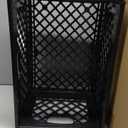 Muscle Rack PMK24QTB-3 24 Quart 3 Pack Black Heavy Duty Rectangular Stackable Dairy Milk Crates, 11" Height, 19" Width