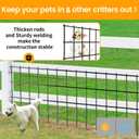 Getlay Garden Fencing Animal Barrier 37.5 ft(L)15 in(H), 15 Panels No Dig Fence, Underground Critter Barrier for Decks, Small or Medium Pet Dog Digging Fence Barrier. Rust-Proof Metal Fence Stakes