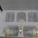 XLHOMO Bathroom Sets with Shower Curtain and Rugs and Accessories, Glass Bathroom Accessories Set Clear Bathroom Set Bathroom Sets, White Bath Mat and Diamond Soap Dispenser for Bathroom Decor