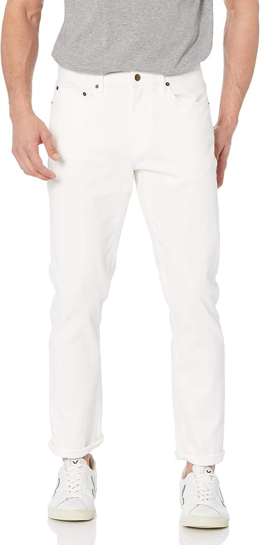 Amazon Essentials Men's Slim-Fit Jeans (30"W x 29"L, Bright White)