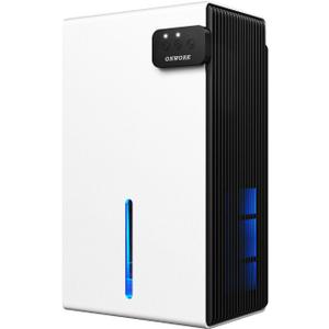 Dehumidifier, 95 OZ Dehumidifiers for Home (800 sq.ft), Quiet Small Dehumidifiers for Bedroom Bathroom Basements Closet RV, Auto Shut Off, Two Working Models and 7 Colors LEDWhite