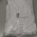 DAAWENXI Women's Sexy Deep V Neck Mini Dress Long Sleeve Pleated Bodycon A Line Party Club Short Dresses White, S