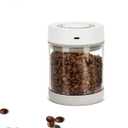 Coffee Bean Storage Container, 600ml Electric Airtight Coffee Canister, Gift for Coffee Lovers, One-Button Operation & Date Tracker Vacuum Canister, Food Storage Container with Borosilicate Glass