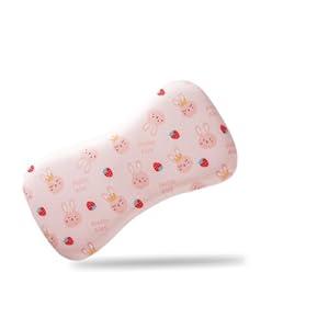 Soft Toddler Pillow for Sleeping – Breathable Small Pillow (20'' x 11.2'') with Removable Cover – Ideal for Travel & Nursery, Cuddly Bear Design – Perfect for Ages 2-4 Years