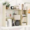 FTZxHKLX Desktop Bookshelf, 37.4" Wood Desk Hutch for Computer Desk, 37.4" W x 9.84" D x 29.14" H