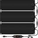 Walensee Snow Melting Mats Outdoor for Stairs, 10" x 30" 3-Pack Graphene Heated Outdoor Mats with Plug, No-Slip Rubber Snow Heating Mats, Ice Melts Pads Winter Sidewalks, Steps, Decks Snow Removal