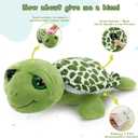 6Pcs Sound Turtle Plush Toy, 14" Talking Mother Turtle Stuffed Animal with 3 Baby Tortoise & 2 Eggs, Stuffed Educational Sea Creature for Kids, Ocean Plushies Gift for Birthday Christmas